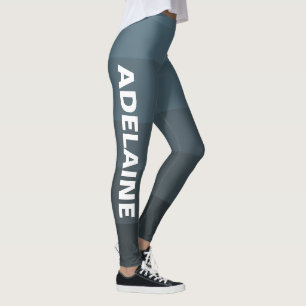 White Namn Snyggt 5 Gunmetal Shades Blocks Leggings