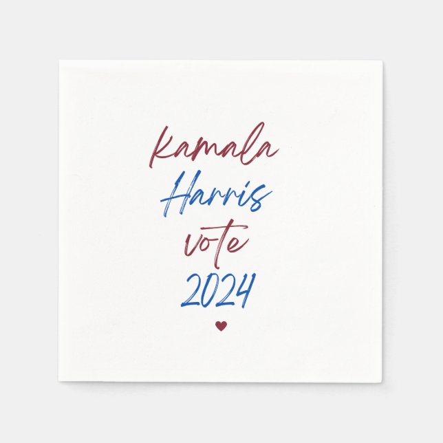 White Napkins for Kamala Harris 2024 Pappersservett (Framsidan)