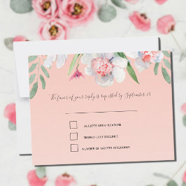 White Narcissus on Apricot Rosa OSA and Menu Kort