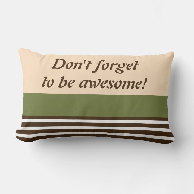 White Narrow Rand + din backgr. färg och dina idée Lumbarkudde (Framsida)