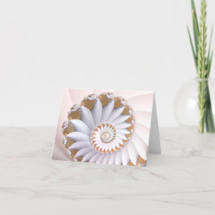 White Nautilus Abstrakt Seashell Art Kort