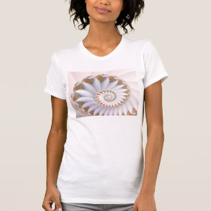 White Nautilus Cute Abstrakt Seashell Art Tröja