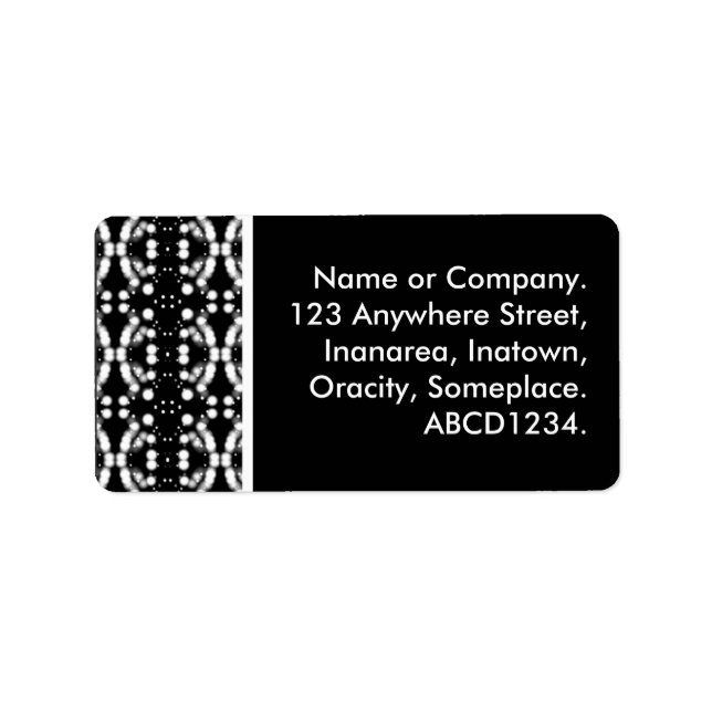 White Neon Adressetikett (Framsidan)