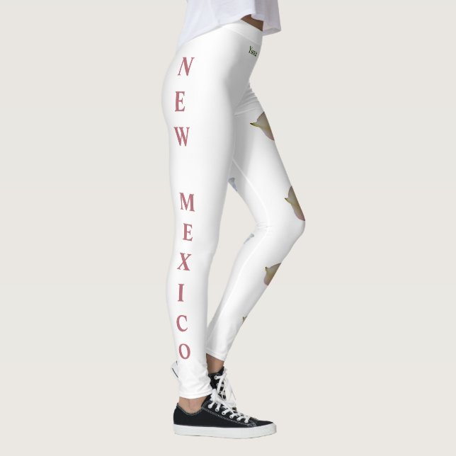 White New mexico State Flower Yucca Leggings (Höger)