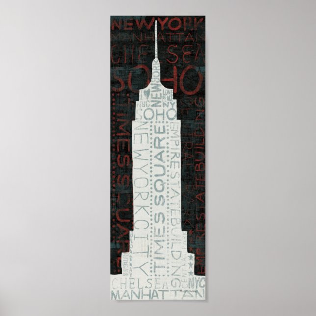 White New York Times Square Poster (Framsidan)