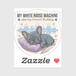 White Noise Machine Frenchie-dekal Klistermärken