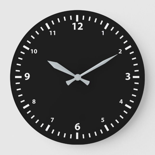 White Number Clock Ansikte Stor Klocka (Framsida)