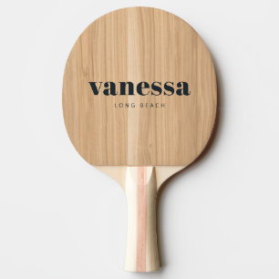 White Oak Trä Minimal Modern Klassisk Namn Pingisracket