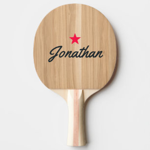 White Oak Trä Vintage Stjärna Signatur Pingisracket