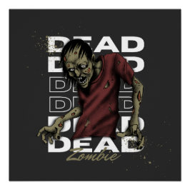 White och Brown Dead Zombie Glossy Poster Perfect Poster