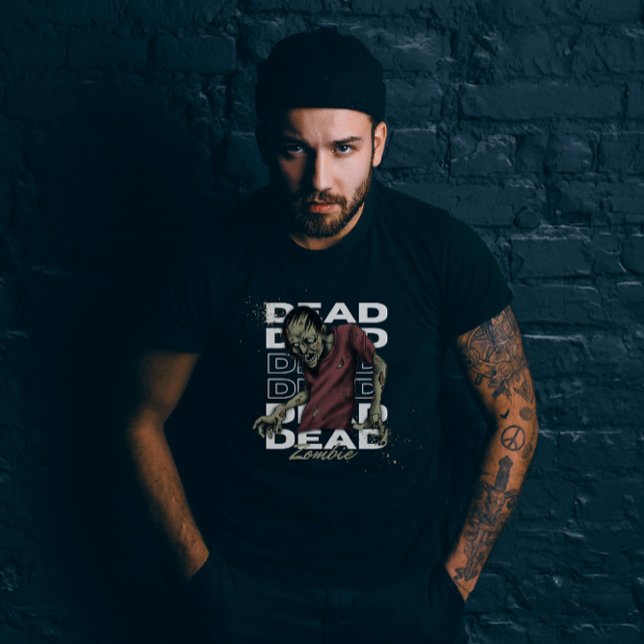 White och Brown Dead Zombie T-Shirt (Skapare uppladdad)