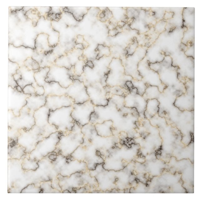 White och Brown Faux Marble Granite Kakelplatta (Framsidan)