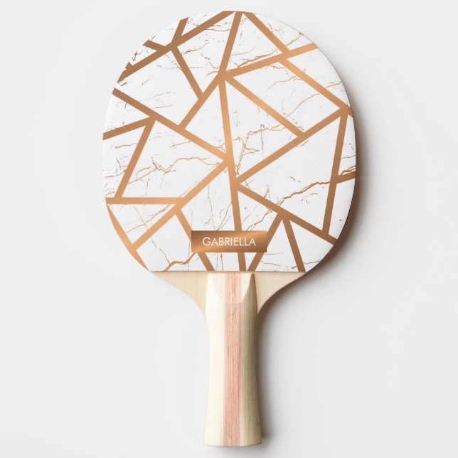 White och Golden Marble Pingisracket (Framsidan)