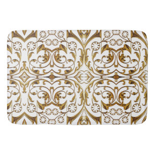 White och Guld Luxury Bath Mat Badrumsmatta