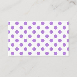 White och Lavender Polka dots Visitkort