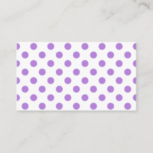 White och Lavender Polka dots Visitkort