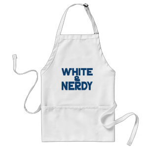White och Nerdy Förkläde