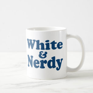 White och Nerdy Kaffemugg