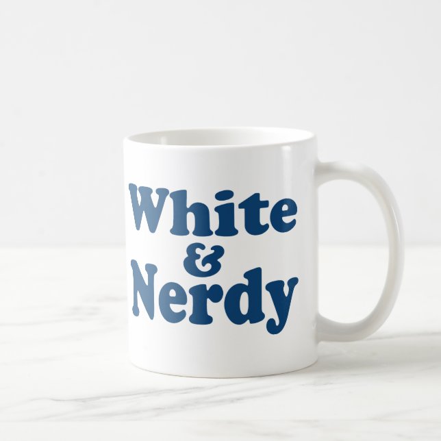 White och Nerdy Kaffemugg (Höger)