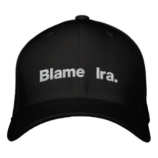 White on Black Blame Ira Hat Broderad Keps