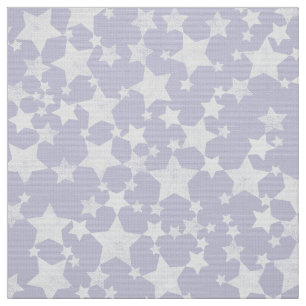 White on Dusty Lila Lino Print Stars Mönster Tyg
