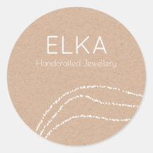 White on Kraft look Designer Sticker