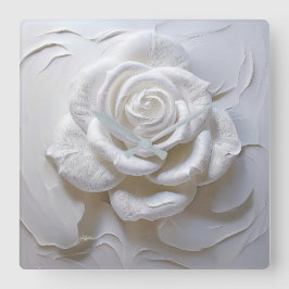 White On White - Skuldad Ro Fyrkantig Klocka