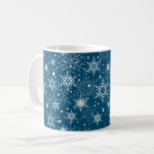 White openwork snowflakes  kaffemugg (Framsida vänster)