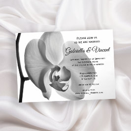 White Orchid Bröllop Inbjudningar