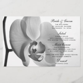 White Orchid Bröllop Menu