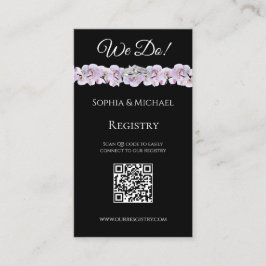 White Orchid Embrace-Bröllop-Ringar-Registry- Visitkort