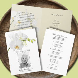 White Orchid Funeral Firande of Life Photo Program