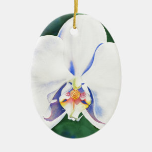 White Orchid Julgransprydnad Keramik