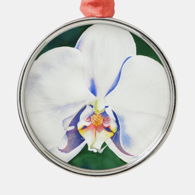 White Orchid Julgransprydnad Metall (Framsidan)