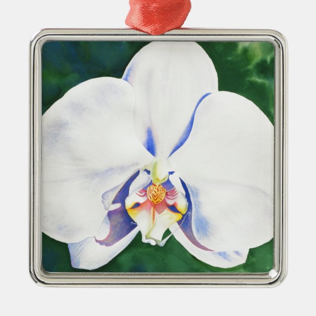 White Orchid Julgransprydnad Metall (Framsidan)