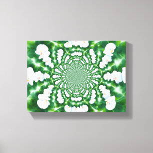 White Orchid Mandala Canvastryck
