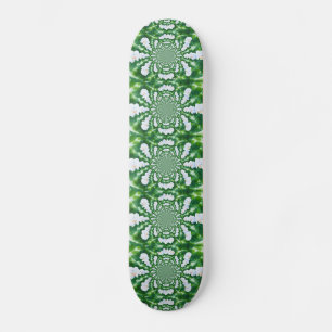 White Orchid Mandala Old School Skateboard Bräda 18 Cm