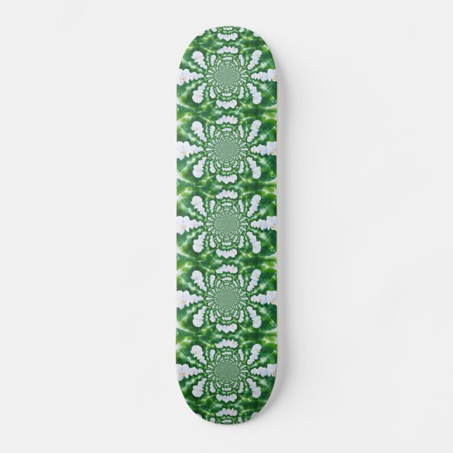 White Orchid Mandala Old School Skateboard Bräda 18 Cm (Framsida)