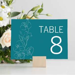 White Orchid ・ Modern Tropical Bordsnummer Sign