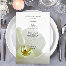 White Orchid och Möhippa Veil Bröllop Menu