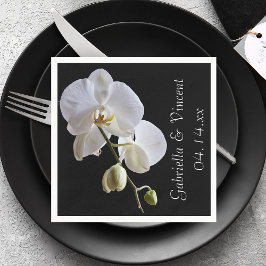White Orchid på Svarta Bröllop Pappersservett