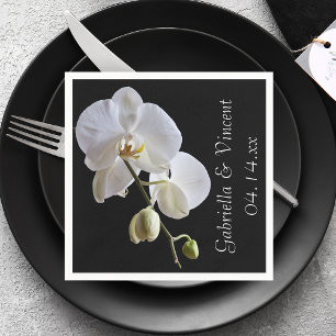 White Orchid på Svarta Bröllop Pappersservett