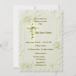White Orchid & Vine Baptism  Inbjudningar