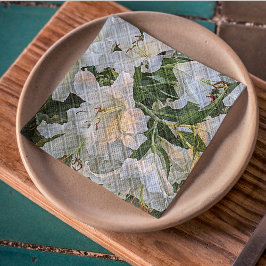 White Oriental Lilies Blommigt Pappersservett