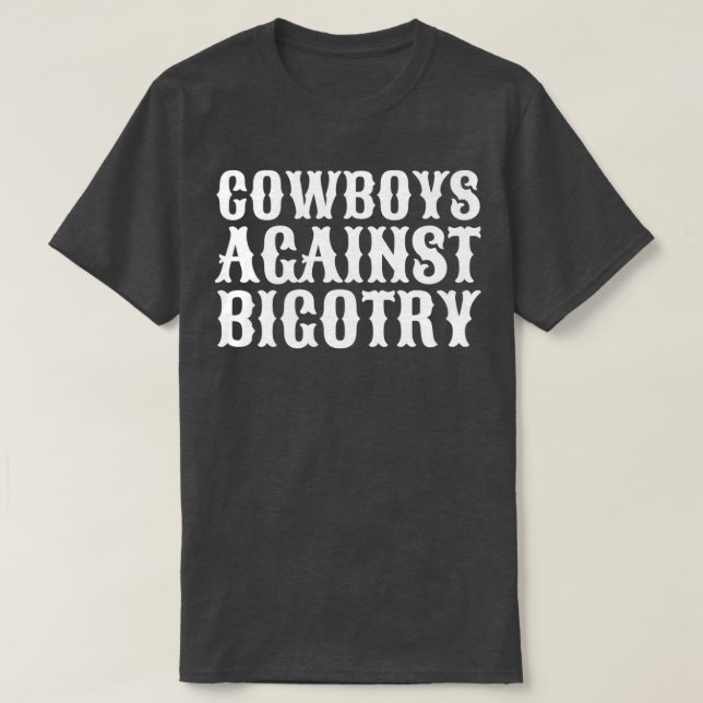 White Orville Peck Cowboys Against Bigotry Lyrics T Shirt (Design framsida)