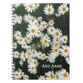 White Oxeye Daisy, Moon Daisy Meadow Personalized Anteckningsbok