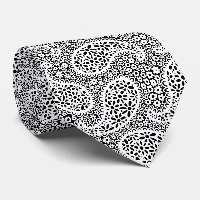 White Paisley Daisy Mönster Slips (Rullad)