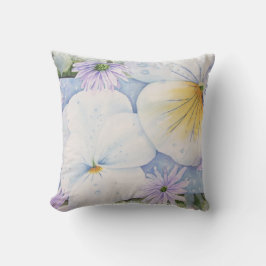 WHITE PANSY PARTY PILLOW TITLE KUDDE