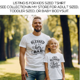 White pappa och Me Matching Blsed Kids T Shirt