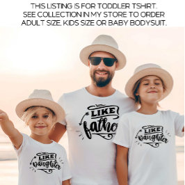 White pappa och Me Matching Far Dotter T Shirt